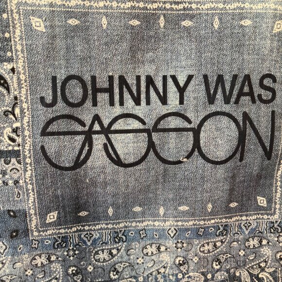 Rare Johnny Was Workshop Bag Sasson Denim Exterior Paisley Bag - Picture 3 of 12